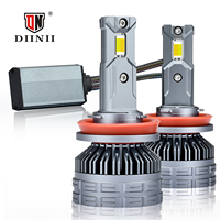 Ampoule de phare de voiture LED super lumineuse H11 haute puissance 160W 18000ml phares LED 3 couleurs