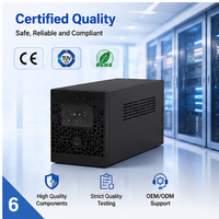 Onduleur interactif en ligne 1500VA 900W à onde sinusoïdale simulée 230Vac avec AVR et écran LCD, double batteries 12V 9Ah pour la sauvegarde des réseaux informatiques de bureau