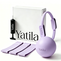 Kit d'entraînement Pilates personnalisé : Bandes de résistance, mini ballon d'exercice 20 cm, anneau de yoga pour la maison et la salle de sport, idéal pour le yoga et le renforcement musculaire