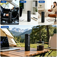 Machine à café portable à capsules auto-chauffante de qualité supérieure |   Capacité de 14 g, intérieur en acier inoxydable |   Machine à expresso électrique 20 bars