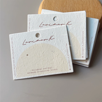 Cartes à boucles d'oreilles personnalisées imprimées en couleur, en papier d'art, faible MOQ, avec logo pour emballage de bijoux