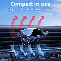 Support de téléphone portable universel réglable à rotation 360 degrés pour grille d'aération de voiture, support de téléphone de voiture à gravité
