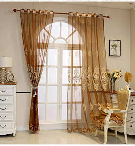 Rideau transparent en Polyester brodé, rideau transparent en tissu pour fenêtres de baies pour salon et chambre à coucher, vente en gros - Product Image 5