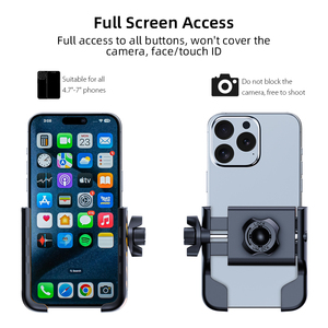 Colf Cart Support de téléphone Support de téléphone réglable Rotation à 360 ° Berceau de dégagement à un bouton pour vélo Moto Gym Tapis roulant Poussette - Product Image 3