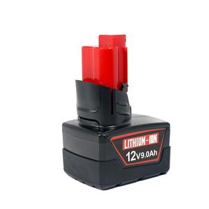 Batterie de remplacement rechargeable au lithium-ion pour outils électriques <span class=keywords><strong>Milwaukee</strong></span> <span class=keywords><strong>M12</strong></span> 6Ah 9Ah, <span class=keywords><strong>pack</strong></span> de batteries M12B 48-11-2440 48-11-2402 - Product Image 5