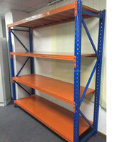 Rayonnage de Stockage en Acier à 5 Étagères, Charge Légère, Montage sans Boulons et Rivets, Protection Anti-Corrosion, Fixation Murale, Capacité de 150 kg pour Entrepôt