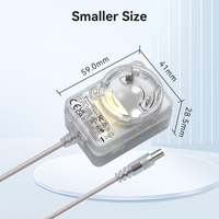 Adaptateur secteur interchangeable Merryking UL CE RoHs approuvé, boîtier transparent, 5V 9V 12V 2A 2.25a pour mini PC