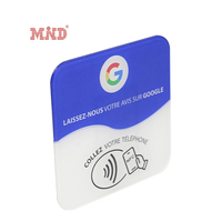 Placa Acrílica NFC Personalizada con Logotipo para Reseñas, Menú de Restaurantes, Redes Sociales, Etiqueta NFC