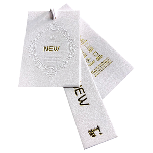 Direct van de fabriek: op maat gemaakte kledinghangtags, hete-stempel, reliëf, gedebosseerde voorraadlabels, groothandel - Product Image 6