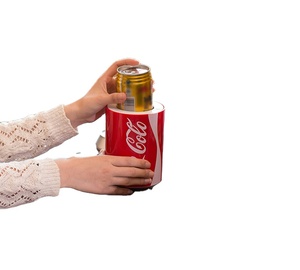 Mini refrigerador personal portátil de 0,5 l, calentador enfriador USB de 5V con patrón de leche para oficina, Hotel, uso al aire libre para <span class=keywords><strong>CocaCola</strong></span> - Product Image 2