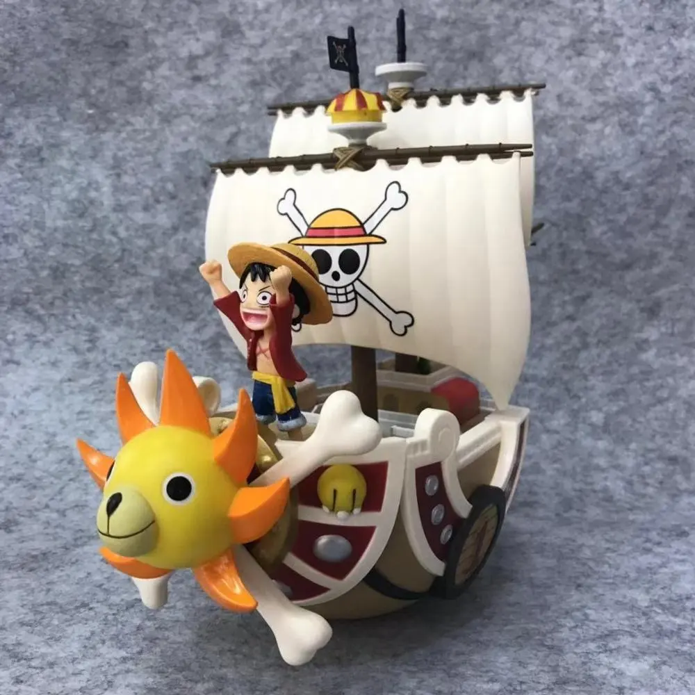 人気アニメアニメワンピース船千サニーボートアクションフィギュアPVC麦わら帽子海賊ルフィコレクタブルモデル人形