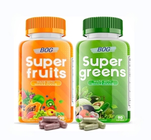 32+ Superaliments en Capsules Entières Super Greens Fruits pour l'Immunité, l'Énergie, la Santé Cérébrale, Végétalien, Sans OGM, Antioxydant - Product Image 1