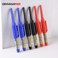 Marqueur permanent GENVANA avec logo personnalisé, pointe extra longue de 45 mm, pour travaux de construction, trous profonds, charpentier, travail du métal