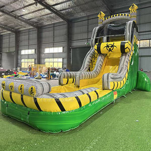 <span class=keywords><strong>Toboggan</strong></span> gonflable jaune et noir avec option piscine humide ou sèche à vendre - trampoline gonflable - Product Image 3