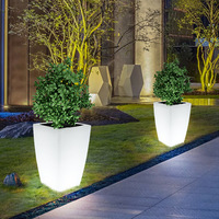 Lumineux Cylindrique Pot De Fleur Lumière En Plein Air Centre Commercial Hôtel Cour Villa Décoratif LED Boîte À Lumière Bar Ensembles De Meubles