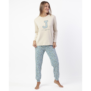 Admas mujer Pijama Manga larga con Cierre de cordón J vui vẻ departamento sexy Y cómodo Para Casa En otoño E invierno Spandex - Product Image 1