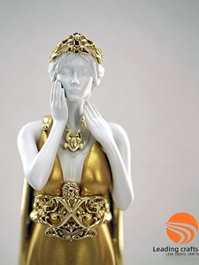 Trophée sur mesure en métal plaqué et peint haut de gamme, figurine de déesse avec design <span class=keywords><strong>MUSE</strong></span> pour les récompenses annuelles ; Coffret cadeau sur mesure - Product Image 2
