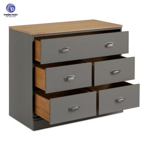 ตู้เก็บของข้างเตียง 5 ลิ้นชัก ทันสมัย ประกอบง่าย เฟอร์นิเจอร์สำหรับบ้าน ห้องครัว และห้องนั่งเล่น ผลิตในเวียดนาม - Product Image 2