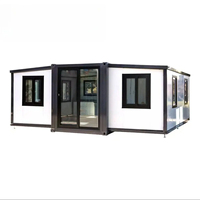 Maison conteneur extensible Zhongchen avec revêtement imitation bois, maison préfabriquée modulaire moderne, espace de vie portable pour le glamping en forêt