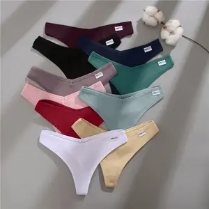 OEM Wholesale Women's Panties Thong Low Waist Sexy V Waist G-string Lingerie Brief Seamless Panty sexy women underwear