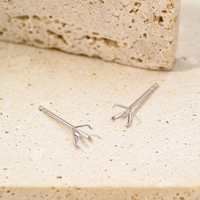 Boucles d'oreilles DIY en or massif 14 carats de qualité supérieure, apprêts pour bijoux, pour pierres précieuses naturelles, pour la création de bijoux