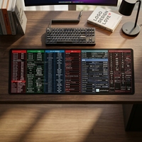 Tapis de souris de jeu personnalisé grand format pour bureau, en caoutchouc, anti-rayures, en stock, avec raccourcis Ctrl Word Excel