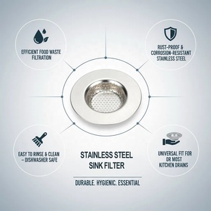 Độc đáo đấm phòng tắm bồn rửa cống lọc chống tắc nghẽn thiết kế thép không gỉ sâu bồn rửa nhà bếp với lọc - Product Image 3