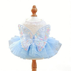 Jupe en tulle brodée pour chien et chat, motif papillon et fée, en polyester, robe mignonne pour petit chiot, toutes saisons - Product Image 5