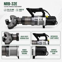 Mesin Pembengkok dan Pelurus Besi Tulang Manual 2 in 1 ODETOOLS NRB-32E dengan Motor, Pembengkok Hidrolik Elektrik 25-32mm