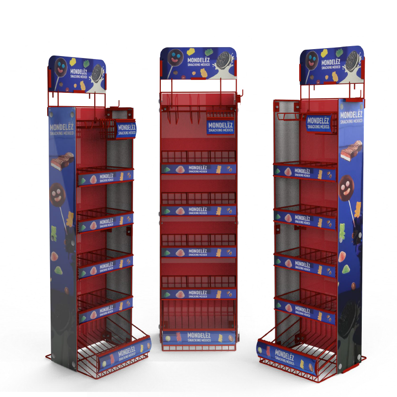 Apache Customized Metal Movable Roller Layer Snack Display Rack for Convenience Stores or Supermarkets — view 4