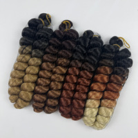 Ekstensi Rambut Kepang Crochet Italia Keriting Panjang 24 Inci, Model Spiral, Ombre, French Curly, Italy Curl, Populer
