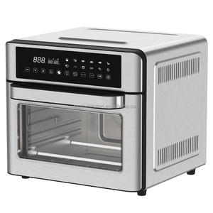 Four friteuse à air tout en acier inoxydable 18L 25L XXL Four friteuse à air électrique intelligent Cuisinière à commande numérique Four airfyers à chauffage haut + bas - Product Image 1