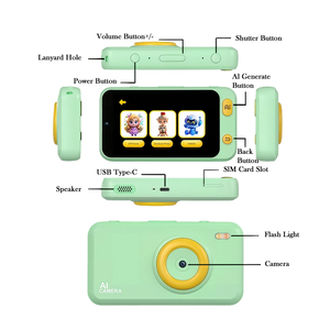 Cámara Inteligente SYTA de 4 Pulgadas HD con IA, Compatible con Tarjeta SIM 4G, Compatible con AIchat, <span class=keywords><strong>Mini</strong></span> Cámara de Bolsillo para Niños con IA CMOS y Batería Integrada - Product Image 5