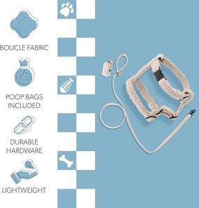Harnais pour chien personnalisé en velours Teddy de luxe, doux et ajustable, design tendance sur mesure, vente en gros - Product Image 3