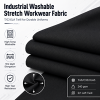 Rouleau de tissu sergé en polyester-coton écologique, résistant aux plis, aux abrasions et aux hautes températures, lavable