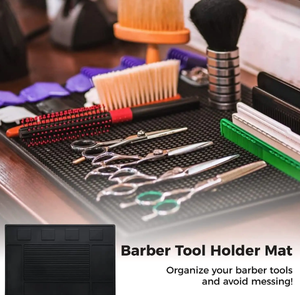 Personalized <b>Silicone</b> PVC Barber Station Mat Rubber Salon Clipper Mat Non Slip Heat Resistant Styling Tool <b>Pad</b> Workstation Mat - Product Image 5