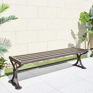 เก้าอี้พักผ่อนกลางแจ้งอลูมิเนียมหล่อสไตล์ยุโรปทนทานม้านั่งสำหรับใช้ในสวนและสวนสาธารณะดีไซน์ทันสมัย - Product Image 3