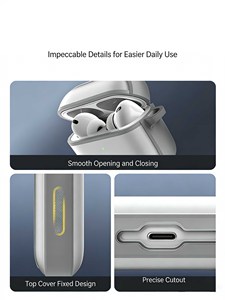 Étui Benks en TPU texturé pour AirPods Pro 3, anti-traces de doigts, antichoc, ajustement parfait, finition mate transparente - Product Image 6