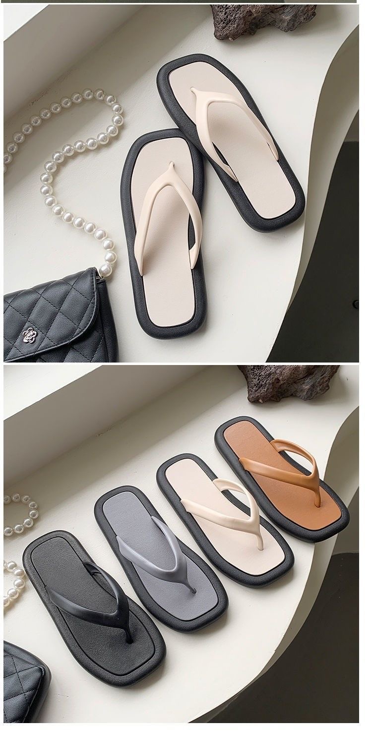 Girls Flat Flip-flops Women Fashion Soft Sole Clip-on Beach Flipflops Non-slip Slippers