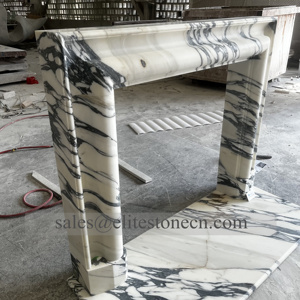 Chimenea de Leña de Mármol Natural Tallada a Mano de Alta Calidad, Diseño Francés, Moderna, Independiente, para Sala de Estar u Hotel - Product Image 2