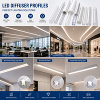 Fabricant de profilés d'éclairage en plastique PC PMMA, diffuseur LED en polycarbonate sur mesure