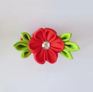 Su misura fatti a mano rosa e verde nastro Pigtail capelli fiocco clip <span class=keywords><strong>per</strong></span> le ragazze - Product Image 6