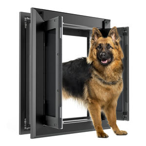 डबल पैनल एल्यूमीनियम कुत्ते दरवाजा कभी जंग टिकाऊ बाहरी रसोई क्रिसमस के लिए छोटे मध्यम बड़े पालतू जानवरों के लिए सुरक्षित - Product Image 1