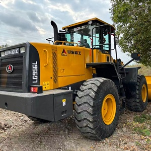 Second Hand Used Shandong Lingong LG956L Wheel Loader 9 Ton 92KW Yellow Diesel Powered 4x4 Cab Off-Road <b>Tires</b> Gearbox Motor - Product Image 1