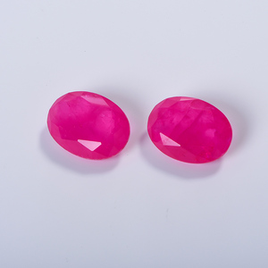 Perle di Gemme Sintetiche Taglio Ovale all'Ingrosso per Creazione di Gioielli Fai-da-Te, Rubino Sintetico - Product Image 3