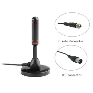 Meilleur signal Antenne VHF/UHF 28dB Antenne HDTV numérique avec base magnétique DMB-T active intérieure Antenne TV DVB T2 avec amplificateur