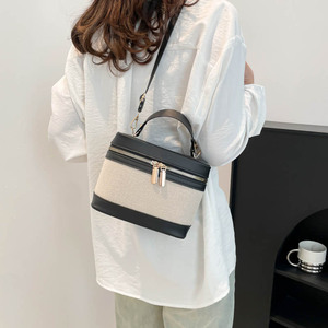 Borsa a tracolla/crossbody mini quadrata 2025 in PU con stampa leopardata a blocchi di colore, versatile ed elegante, di tendenza, con cerniera - Product Image 4
