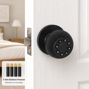 Tuya Kunci Kenop Pintu Sidik Jari Cerdas Kata Sandi Kunci Elektronik Tanpa Kunci Biometrik untuk Rumah Kamar Tidur Kantor Apartemen Hotel - Product Image 3