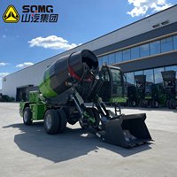 Camion malaxeur à béton autochargeur 5,5 m³ à transmission hydraulique complète, fonctionnement fluide sans vibrations, pleine charge