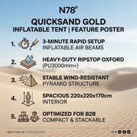 Tente pyramidale gonflable Quicksand Gold